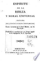 Espiritu de la Biblia y moral universal