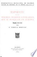 Espiritu de los mejores diarios literarios que se publican en Europa; Madrid, 1787-1791