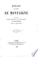 Essais de Michel de Montaigne