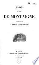 Essais de Michel de Montaigne