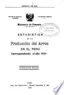 Estadística de la Producción de Arroz en el Perú
