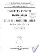 Estadística del comercio especial del Peru