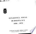Estadística fiscal de Bogotá, D. E., 1930-1975