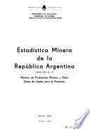 Estadística minera de la República Argentina