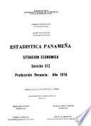 Estadística panameña. Situación económica