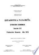 Estadística panameña. Situación económica