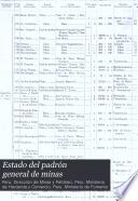 Estado del padrón general de minas