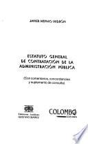 Estatuto general de contratación de la administración pública