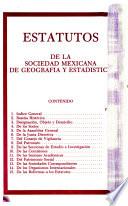 Estatutos de la Sociedad Mexicana de Geografía y Estadística
