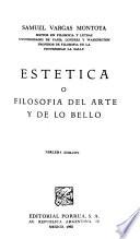 Estética, o, Filosofía del arte y de lo bello