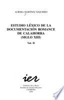 Estudio léxico de la documentación romance de Calahorra