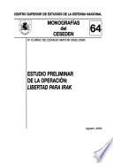 Estudio preliminar de la operación Libertad para Irak