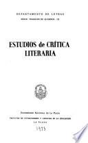 Estudios de crítica literaria