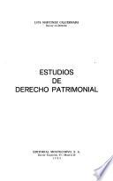 Estudios de derecho patrimonial