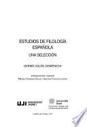 Estudios de filología española