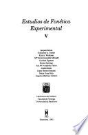 Estudios de fonética experimental