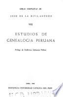 Estudios de genealogia peruana