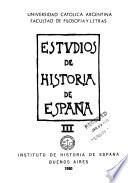 Estudios de historia de España