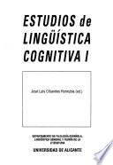 Estudios de lingüística cognitiva