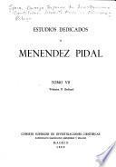 Estudios dedicados a Menéndez Pidal