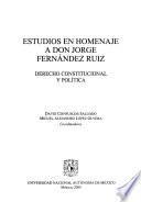 Estudios en homenaje a Don Jorge Fernández Ruiz