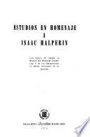 Estudios en homenaje a Isaac Halperin