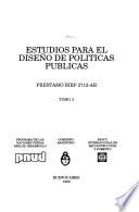 Estudios para el diseño de políticas públicas
