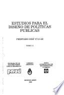 Estudios para el diseño de políticas públicas