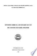 Estudios sobre el Diccionario de uso del español de María Moliner