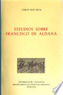 Estudios sobre Francisco de Aldana