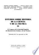 Estudios sobre historia de la ciencia y de la técnica