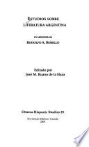 Estudios sobre literatura argentina