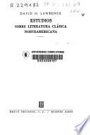 Estudios sobre literatura clásica norteamericana
