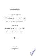 Estudios sobre personajes y hechos de la historia venezolana