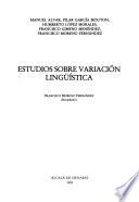 Estudios sobre variación lingüística