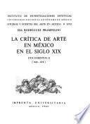 Estudios y fuentes del arte en México