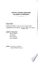 Etudes mexicaines