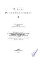 Etudes platoniciennes