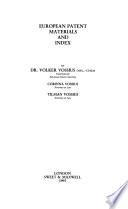 European Patent Materials and Index