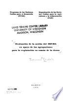 Evaluación de la acción del IRYDA en apoyo de las agrupaciones para la explotación en común de la tierra