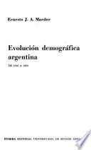 Evolución demográfica argentina de 1810 a 1869