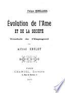 Évolution de l'âme et de la société