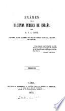 Exámen de la hacienda pública de España