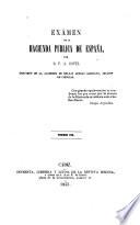 Exámen de la hacienda pública de España