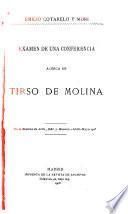 Examen de una conferencia acerca de Tirso de Molina [pseud. for Gabriel Tellez].