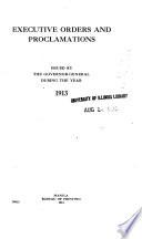 Executive Orders and Proclamations Issued by the Civil Governor