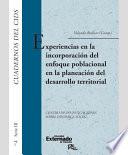 Experiencia en la Incorporación del Enfoque Poblacional en la Planeación del Desarrollo Territorial