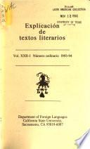 Explicación de textos literarios