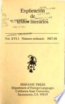 Explicación de textos literarios
