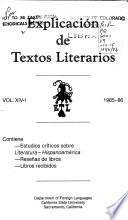 Explicación de textos literarios